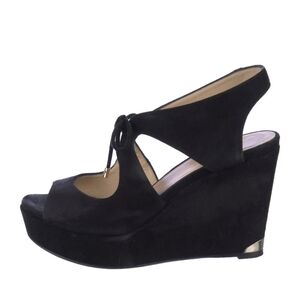 Jimmy Choo Black Suede Wedges